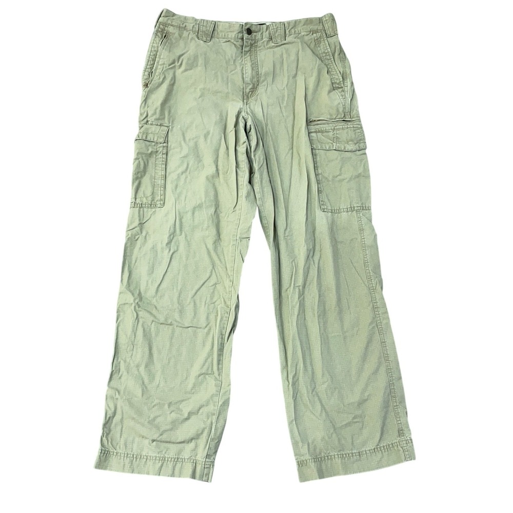 Eddie Bauer Men's 36x34 Tan Utility Fit Cargo Pants Cotton Ripstop